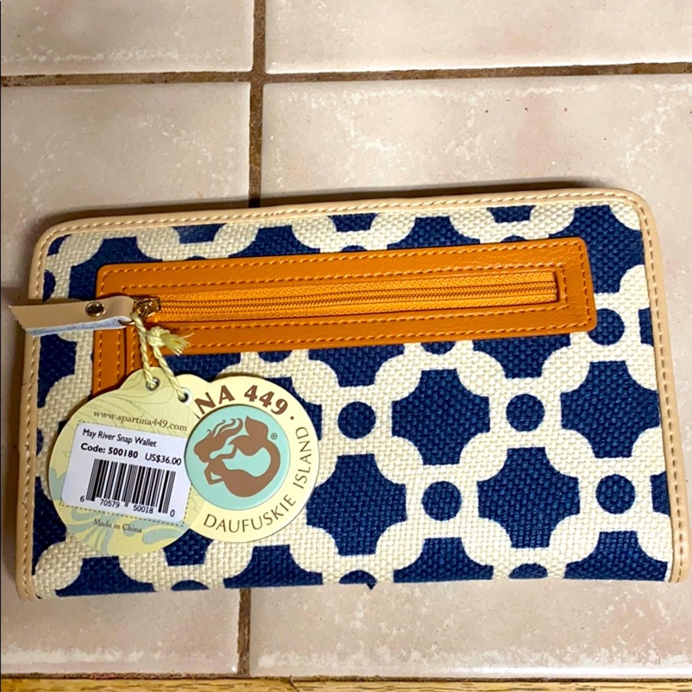 Spartina 449 snap Wallet (May River pattern)